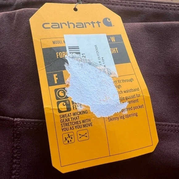 NWT Carhartt Women's Burgundy Utility Leggings Force Size 2XL MSRP $60 (C2) - Picture 3 of 11